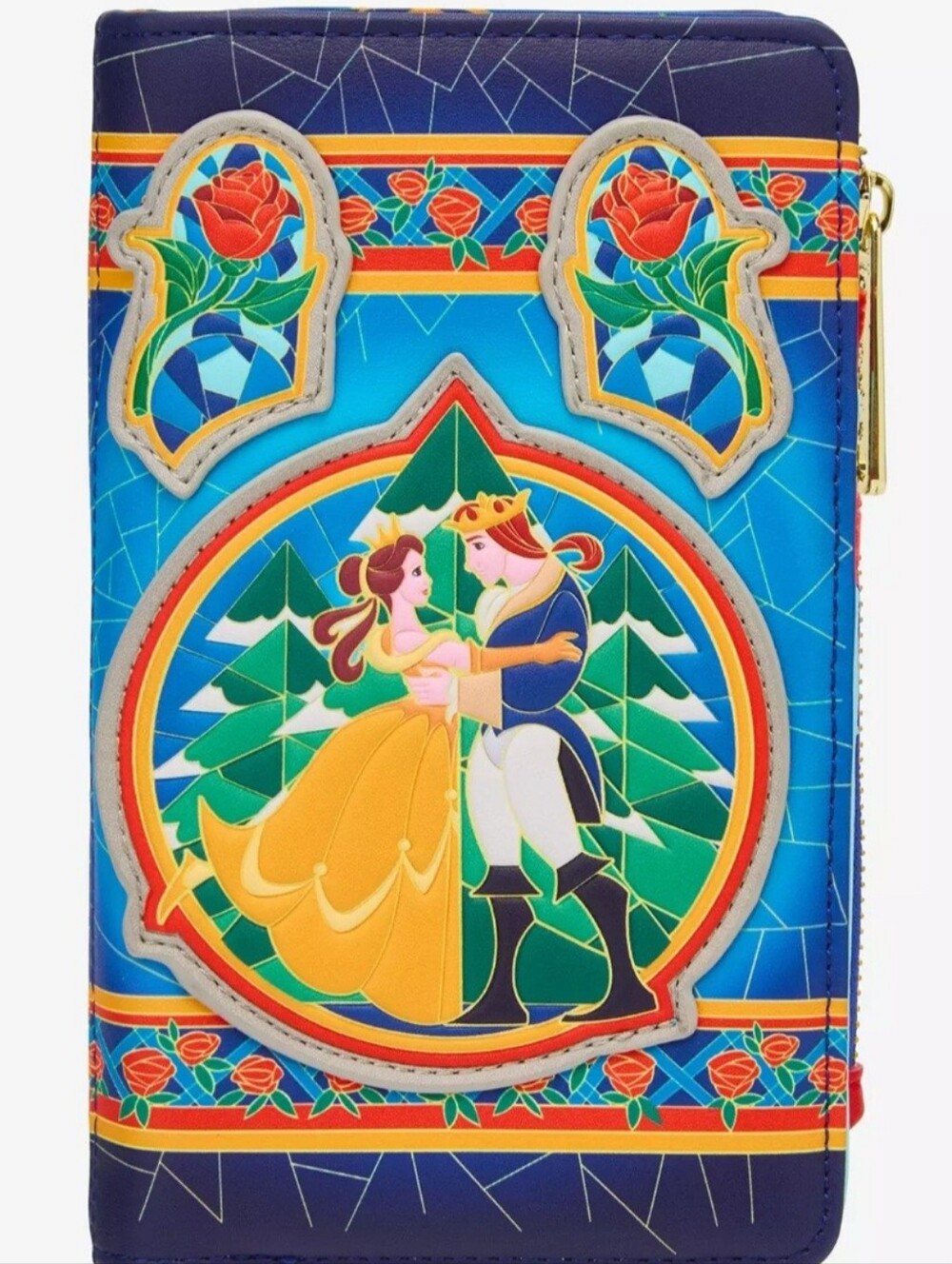 Loungefly Disney Beauty and the Beast Stained Glass Wallet — BoxLunch Exclusive